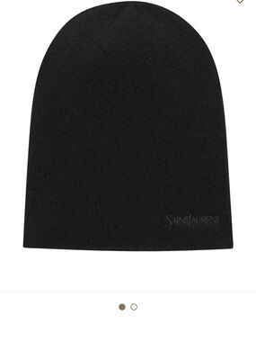 NWOT Saint Laurent Unisex Black Knit Beanie